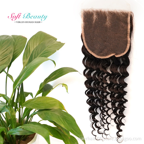 Best Selling Peruvian Pre Plucked Brazlian Cuticle Aligned Hair Transparent Swiss hd 5x5 Lace Closure
